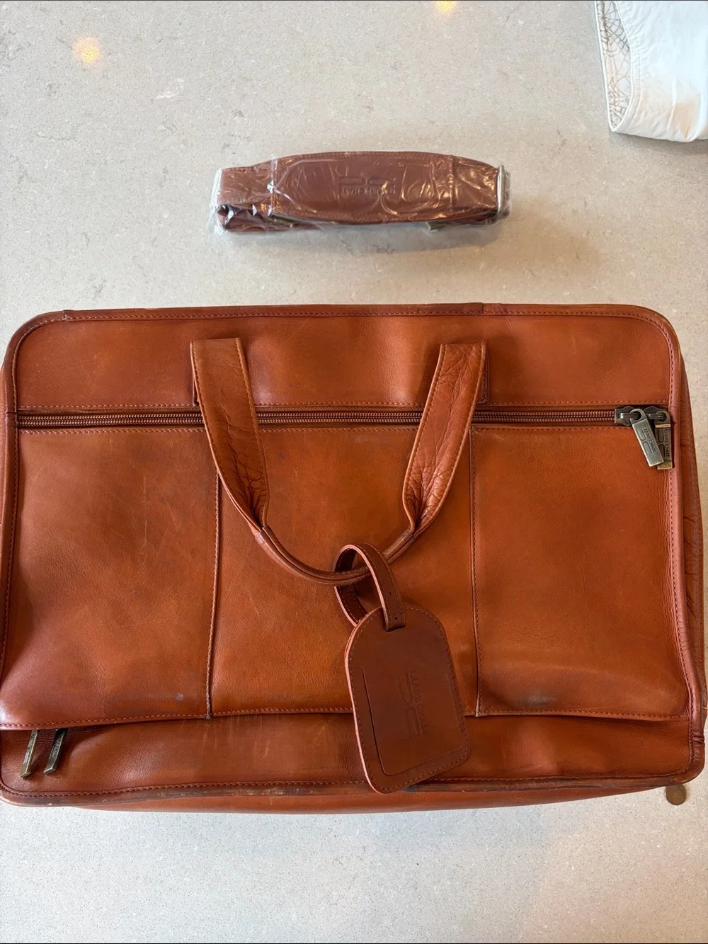 Leather Briefcase Bag in Brown - Classic Work Bag